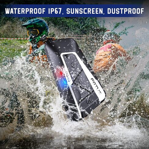 MECHAZER Motorcycle Bluetooth Headset with Noise Cancellation, 1400m Bluetooth 5.0 3 Riders Motorcycle Intercom Helmet, Universal Wireless Headphones Interphone 1Set in Kuwait