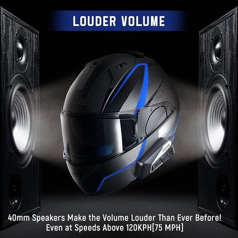 MECHAZER Motorcycle Bluetooth Headset with Noise Cancellation, 1400m Bluetooth 5.0 3 Riders Motorcycle Intercom Helmet, Universal Wireless Headphones Interphone 1Set in Kuwait