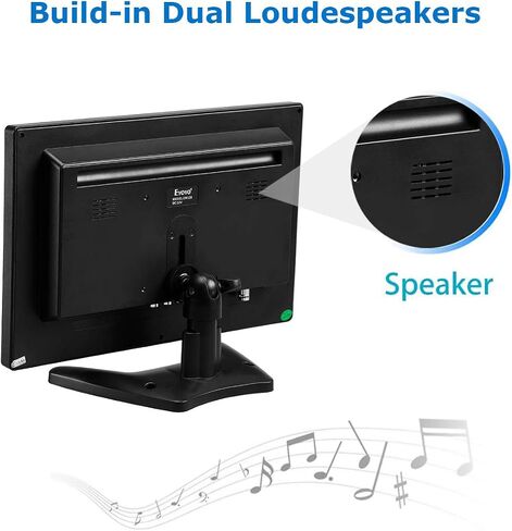 Eyoyo CCTV Monitor 12 Inch Small Computer Monitors 1920x1080P | Mini LED Display with HDMI VGA AV BNC USB Ports IPS Screen Security Monitor Built in Speaker for Home Office in Saudi Arabia
