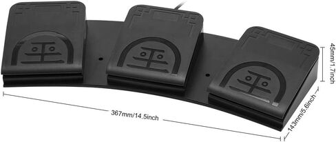 iKKEGOL Upgraded USB Triple Foot Pedal Switch Control 3 Three Key Footswitch Program Customized Computer Keyboard Mouse Game Action HID in Kuwait