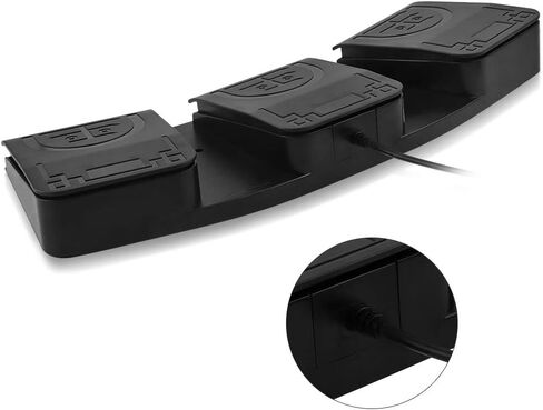 iKKEGOL Upgraded USB Triple Foot Pedal Switch Control 3 Three Key Footswitch Program Customized Computer Keyboard Mouse Game Action HID in Kuwait