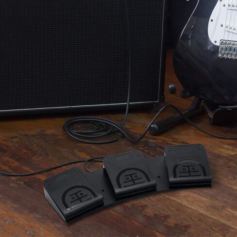 iKKEGOL Upgraded USB Triple Foot Pedal Switch Control 3 Three Key Footswitch Program Customized Computer Keyboard Mouse Game Action HID in Kuwait