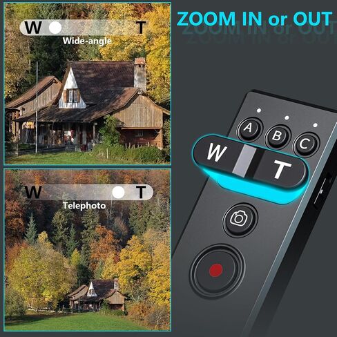 AODELAN Wireless Camera Remote Control for Canon Sony Nikon Camera and Smartphone,Camera Zoom Remote Controller, Camera Shutter Release, AF Focus, Video Recording Remote Control in Saudi Arabia