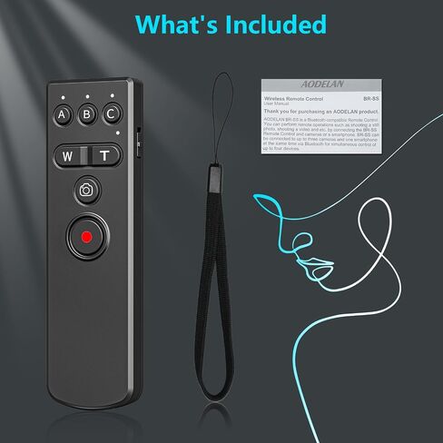 AODELAN Wireless Camera Remote Control for Canon Sony Nikon Camera and Smartphone,Camera Zoom Remote Controller, Camera Shutter Release, AF Focus, Video Recording Remote Control in Saudi Arabia