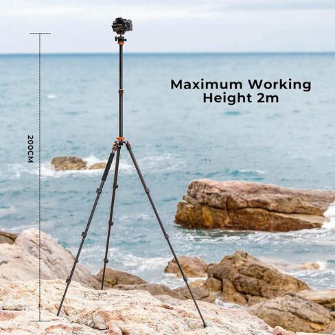K&F Concept Camera Tripod, 70" for Camera Cellphone Photograghy Video Recording, with Outdoor Travel Bag, Cellphone Holder and Quick Release Plate, Holds up to 3kg/6.6lb Load in Saudi Arabia