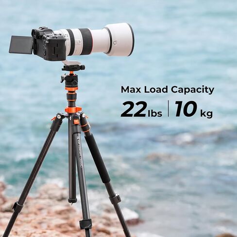 K&F Concept Camera Tripod, 70" for Camera Cellphone Photograghy Video Recording, with Outdoor Travel Bag, Cellphone Holder and Quick Release Plate, Holds up to 3kg/6.6lb Load in Saudi Arabia