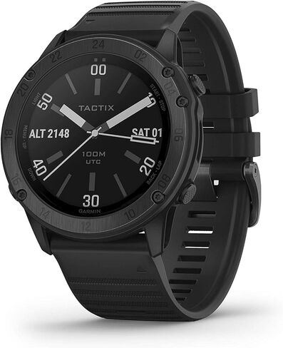 ساعة Garmin tactix Delta، ساعة ذكية متميزة بنظام تحديد المواقع العالمي (GPS) مع ميزات تكتيكية متخصصة، مصممة لتلبية المعايير العسكرية مع حزمة الطاقة النهائية Wearable4U (أسود) in Kuwait