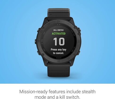 ساعة Garmin tactix Delta، ساعة ذكية متميزة بنظام تحديد المواقع العالمي (GPS) مع ميزات تكتيكية متخصصة، مصممة لتلبية المعايير العسكرية مع حزمة الطاقة النهائية Wearable4U (أسود) in Kuwait