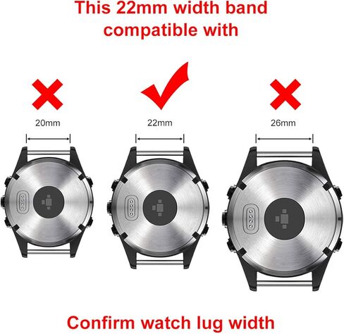 LDFAS Fenix 6 Pro/5 Plus Band, Natural Wood Red Sandalwood Black Stainless Steel Metal Watch Band, 22mm Quick Release Easy Fit Strap Compatible for Garmin Fenix 5 6 Pro/Forerunner 935/945 Smartwatch in Saudi Arabia