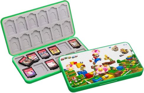 حقيبة تخزين بطاقات الألعاب VASYITSO Switch مع 24 فتحة خرطوشة و24 وحدة تخزين لبطاقة Micro SD، حامل ألعاب تبديل محمول مع إغلاق مغناطيسي، غلاف صلب واقٍ وبطانة ناعمة لبطاقة الألعاب in Kuwait