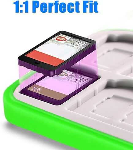 حقيبة تخزين بطاقات الألعاب VASYITSO Switch مع 24 فتحة خرطوشة و24 وحدة تخزين لبطاقة Micro SD، حامل ألعاب تبديل محمول مع إغلاق مغناطيسي، غلاف صلب واقٍ وبطانة ناعمة لبطاقة الألعاب in Kuwait