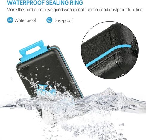 Camera Battery Memory Card Case Professional Waterproof & Shockproof Camera Battery Storage Box Hold 2 Camera Batteries 4 SD SDXC SDHC Cards 2 XQD Cards or 2 CF Cards(Orange) in Kuwait