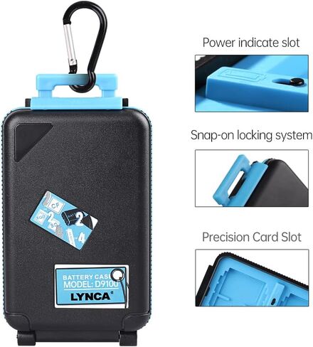 Camera Battery Memory Card Case Professional Waterproof & Shockproof Camera Battery Storage Box Hold 2 Camera Batteries 4 SD SDXC SDHC Cards 2 XQD Cards or 2 CF Cards(Orange) in Kuwait