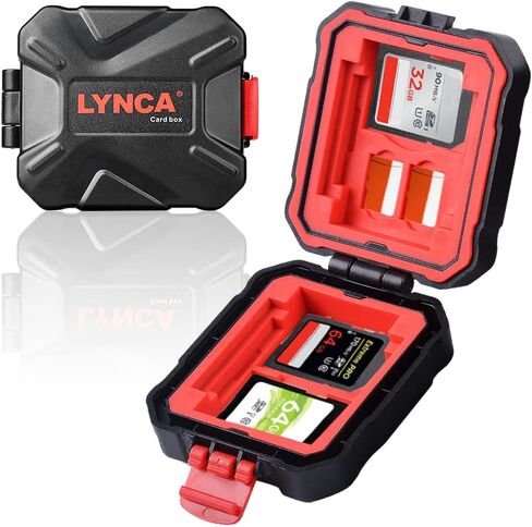 LYNCA Camera Memory Card Case,Waterproof&Shockproof Storage Box,Professional Camera Card Hard Protector Case,Hold 3 SD Cards 2 CF Cards 2 XQD Cards 2 TF (Micro SD) Card Case in Kuwait