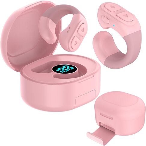SSOBZELR Tiktok Scroll Ring مع بلوتوث، جهاز Kindle App Remote Page Turner Clicker، مع حامل الهاتف المحمول، زر مصراع الكاميرا اللاسلكية - متوافق مع iPhone، Ipad، Android (Lake Green) in Kuwait
