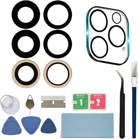 6pcs Back Glass Camera Lens Replacement with Tool Kit & Rear Camera Cover for iPhone 12 Pro 6.1 Inch (Not 12 pro max) in Saudi Arabia