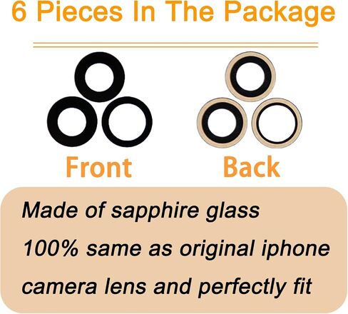 6pcs Back Glass Camera Lens Replacement with Tool Kit & Rear Camera Cover for iPhone 12 Pro 6.1 Inch (Not 12 pro max) in Saudi Arabia