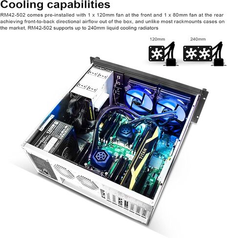 Silverstone RM42-502 4U rackmount Server Chassis with Liquid Cooling Compatibility, SST-RM42-502 in Saudi Arabia