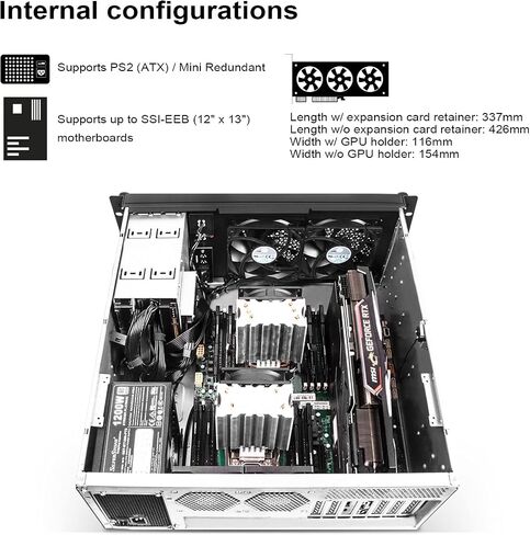 Silverstone RM42-502 4U rackmount Server Chassis with Liquid Cooling Compatibility, SST-RM42-502 in Saudi Arabia