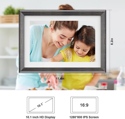 Digital Picture Frame,15.6 Inch Large Frameo Digital Photo Frame WiFi, 32GB,1920 * 1080 IPS HD Touch Screen,Tabletop&Wall-Mounted,Digital Frame Share Photos and Videos via Frameo App in Saudi Arabia