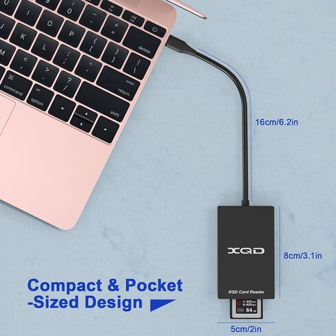 XQD Card Reader USB C XQD/SD Reader Dual Slot Memory Card Reader 5Gpbs Super Speed Support Sony G/M Series, Lexar 2933x/1400x USB Mark XQD Card,SD Card for Windows/Mac OS,Type-C XQD Card Reader in Kuwait