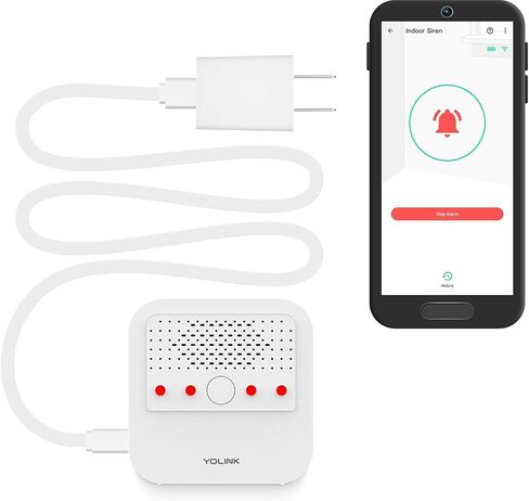 Smart Siren Alarm, Loud 110 dB, Wireless Alarm for Home Security/Intrusion/Burglar Alarm, Panic Alarm, Audible Alerts, Remote Control, Works with Alexa, Google, Home Assistant, IFTTT - Hub Included in Kuwait