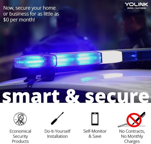 Smart Siren Alarm, Loud 110 dB, Wireless Alarm for Home Security/Intrusion/Burglar Alarm, Panic Alarm, Audible Alerts, Remote Control, Works with Alexa, Google, Home Assistant, IFTTT - Hub Included in Kuwait