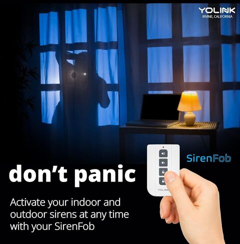 Smart Siren Alarm, Loud 110 dB, Wireless Alarm for Home Security/Intrusion/Burglar Alarm, Panic Alarm, Audible Alerts, Remote Control, Works with Alexa, Google, Home Assistant, IFTTT - Hub Included in Kuwait
