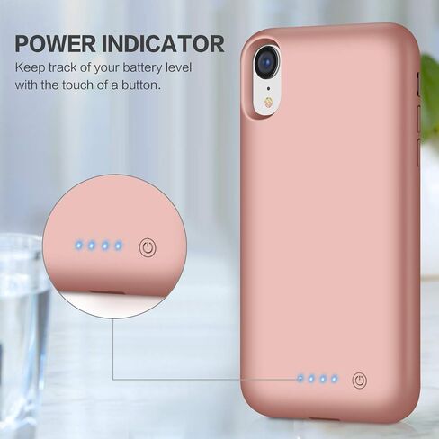 Battery Case for iPhone XR, 6800mAh Portable Charging Case for iPhone XR Rechargeable Backup External Battery Pack Extended Battery Protective Charger Case(6.1inch)-Black in Saudi Arabia