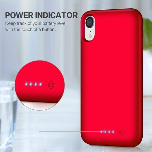 Battery Case for iPhone XR, 6800mAh Portable Charging Case for iPhone XR Rechargeable Backup External Battery Pack Extended Battery Protective Charger Case(6.1inch)-Black in Saudi Arabia
