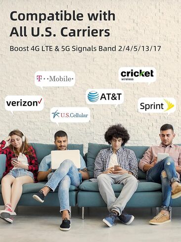 معزز إشارة الهاتف الخلوي مع هوائيين داخليين عاليي الكسب للغرف المتعددة، هوائي أومني خارجي يصل إلى 10000 قدم مربع، مجموعة مكرر خلوي، يدعم معظم شركات النقل الأمريكية | معتمد من لجنة الاتصالات الفيدرالية in Kuwait