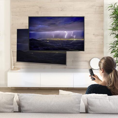 VIVO Motorized TV Wall Mount for 37 to 70 inch Screen up to 77 lbs, Above Fireplace Height Adjustable Electric Pull Down Mantel Bracket, Black, MOUNT-E-M070R in Saudi Arabia