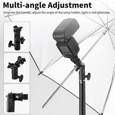 غودوكس مظلة ناعمة عاكسة مع غطاء موزع 85 سم 33.4 انش اسود فضي وشفاف مع حامل اضاءة 2 × 2 متر 2 × دعامة من النوع E 2 × شنطة حمل لاستوديو التصوير الفوتوغرافي in Kuwait