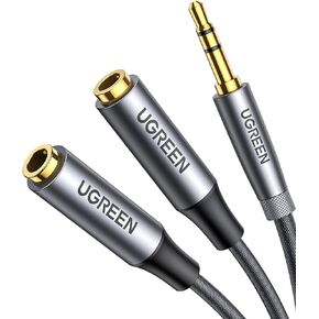 UGREEN Headphone Splitter 3.5mm Aux Splitter 2 Female to 1 Male Audio Y Splitter Stereo Dual Headphone Adapter Compatible with MacBook iPad PC Tablet Laptop TV Phone PS4 Speaker in Saudi Arabia
