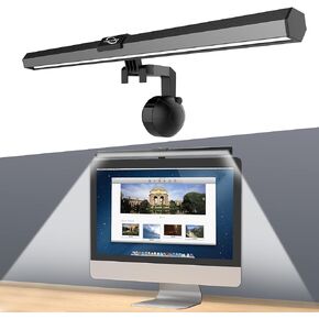 شريط ضوء شاشة الكمبيوتر Vunvooker، مصباح LED للقراءة الإلكترونية للشاشة المنحنية/المسطحة مع USB، مستشعر اللمس، درجة حرارة 3 ألوان قابلة للتعديل، مصباح شاشة خافت للمكتب/المكتب/المنزل، 15.7 بوصة، أسود in Kuwait