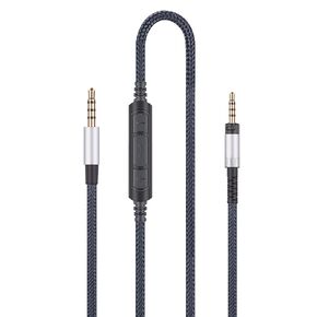 Audio Replacement Cable with in-Line Mic Remote Volume Control Compatible with Sennheiser HD4.40, HD 4.40 BT, HD4.50, HD 4.50 BTNC, HD4.30i, HD4.30G Headphone and Compatible with iPhone iPod iPad