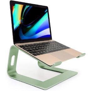 Ergonomic Aluminum Laptop Mount - Adjustable Computer Stand for MacBook Pro/Air HP Lenovo Samsung Dell - Fits 10-17.3" Laptops (Apple Green) in Saudi Arabia