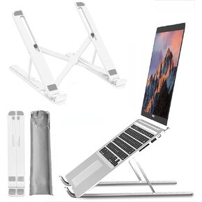 Vancold Portable Laptop Stand, Ergonomic Aluminum Laptop Mount Stand, Detachable Laptop Riser Notebook Holder Stand Compatible with Mac , Dell, Lenovo More 10-15.6" Laptops-Black