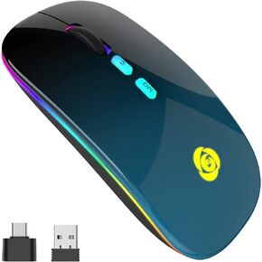 CC Store Wireless Mouse for Laptop,USB-C Rechargeable with Dual Connection in Kuwait
