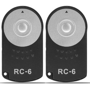 RC-6 Camera Remote Shutter Release for Canon ESO 77D 5DSR 760D 70D 80D 6D2 5D3 5D4 (1pc Black)