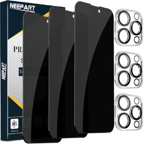3 Pack Privacy Screen Protector for iPhone 14 Pro Max[6.7 inch], Sensor Protection, Dynamic Island Compatible, 9H Anti Spy Private Tempered Glass Film, Anti-Scratch, Case Friendly, Easy in Kuwait
