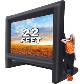 GYUEM 22 feet Inflatable Outdoor Portable Projector Movie Screen | Blow Up Screen for TV & Movies with Blower, Portable Projection Screen, Home Theater Outdoor Indoor, Front & Rear Projection in Saudi Arabia