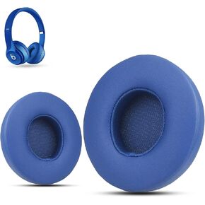 Krone Kalpasmos Earpad Replacement for Beats Solo 2 & 3 Wireless/Wired Headphone, Ear Cushion Premium Protein Leather Memory Foam with Kits, Superb Comfortable Easy to Install – White in Kuwait