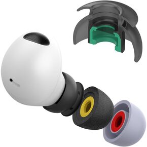 diofit/Galaxy Buds2 Pro Eartips Compatible for Samsung (PU Foam Black(S))