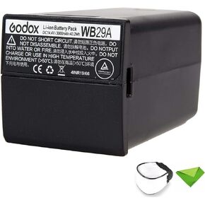 بطارية Godox WB29 WB29A لجهاز Godox AD200 AD200Pro AD300 Pro Flash DC 14.4V 3000mAh 41.76Wh حزمة طاقة بطارية ليثيوم (نسخة مطورة من بطارية WB29) in Saudi Arabia