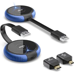 Wireless HDMI Transmitter and Receiver 4K, TIMBOOTECH Streaming Media Video/Audio HDMI Wireless Extender 5G Kit for Laptop, Camera, Cable Box, DVD, Netfix, Phone to Monitor, Projector, HDTV-165FT