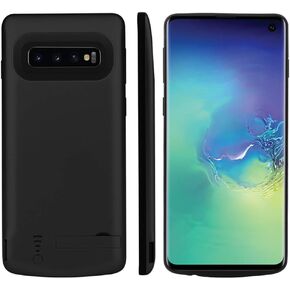 Galaxy S10 Battery Case, 6000mAh Rechargeable Battery Charging Case for Samsung Galaxy S10 External Backup Battery Power Bank Charger Protective Case Support Kickstand, Extended Your Battery Life in Kuwait
