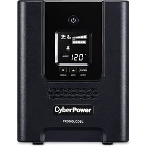 CyberPower PR3000LCDSL Smart App Sinewave UPS System, 3000VA/2700W, 7 Outlets, AVR, Mini-Tower
