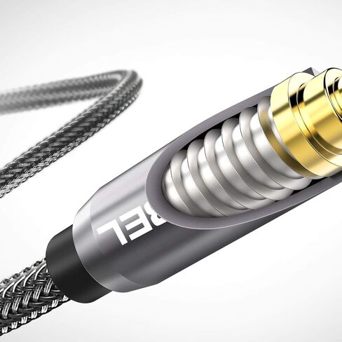 DUKABEL كابل مقسم سماعة رأس طويل (4 أقدام / 1.2 متر) محمي بأربعة أقطاب TRRS 3.5 Y محول سماعة رأس ثنائي الاتجاه أنثى إلى ذكر صوت ستيريو / نايلون كريستال مضفر / مطلي بالذهب عيار 24 قيراط / 99.99٪ 4N OFC in Saudi Arabia