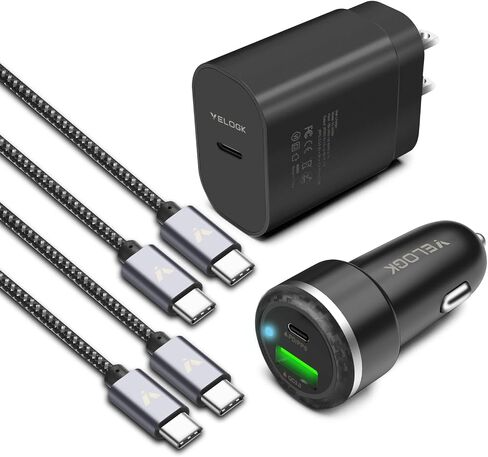 Super Fast Charger Type C Kit, VELOGK 25W PD/PPS USB C Wall/Car Charger in Kuwait